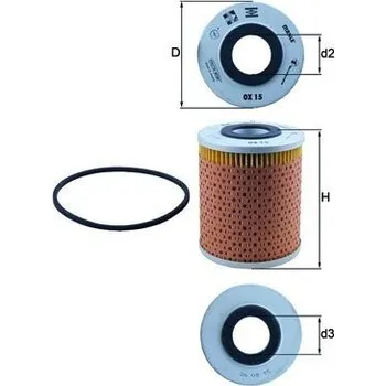 Olejový filtr Olejový filtr MAHLE OX 15D