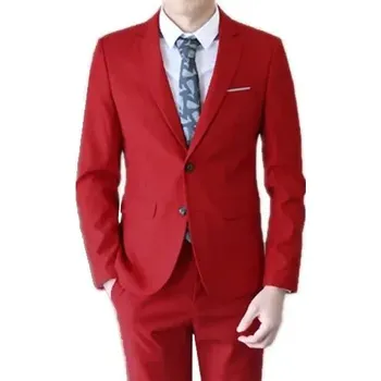 Pánský formální oblek MC121 Velikost: 3XL, Barva (Varianta): Sada 2 ks červená