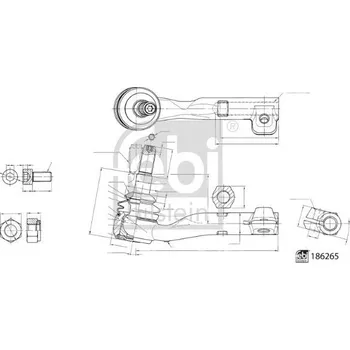 Čep řízení Hlava příčného táhla řízení FEBI BILSTEIN 186265