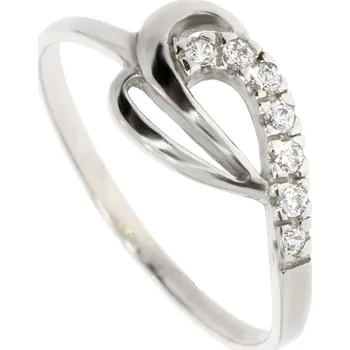 Prsten Zlatnictví Helios Stříbrný prsten a zirkony Velikost: 57, Váha: 1,5g