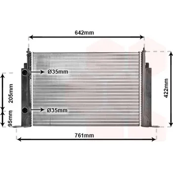 Chladič motoru Chladič, chlazení motoru VAN WEZEL 17002244