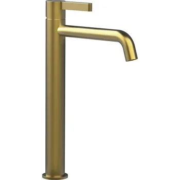 Vodovodní baterie Iconic stojánková umyvadlová baterie vysoká, bez výpusti, zlato mat AF006GB