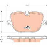 Sada brzdových destiček, kotoučová brzda TRW GDB1824