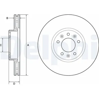 Brzdový kotouč Brzdový kotouč DELPHI BG4805C