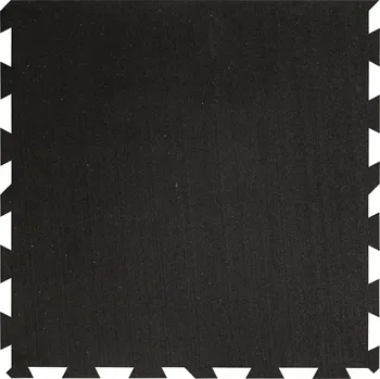 Rohožka Černá gumová podlahová deska (puzzle - okraj) FLOMA FitFlo SF1050 - délka 100 cm, šířka 100 cm, výška 2 cm