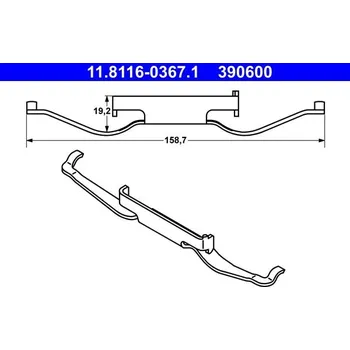 Brzdový třmen Pružina, brzdový třmen ATE 11.8116-0367.1