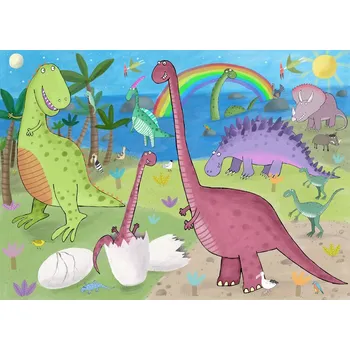 Plakát Plakát, Obraz - Cute Dinosaur in the Jurassic Park, Carla Daly