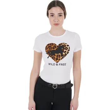 Dámské tričko EQUESTRO Triko Wild & Free Equestro, dámské, bílé S