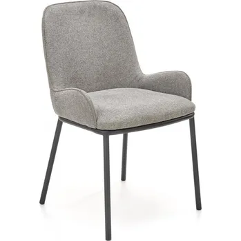 Jídelní židle Jídelní židle DALETON — kov, látka, černá / šedá