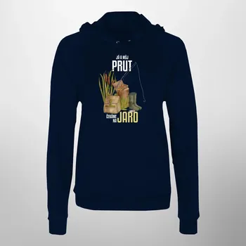 Žertovný předmět Já a můj prut čekáme na jaro - dámská mikina s potiskem