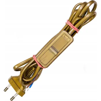 Napájecí kabel MojeLedy jednoduchý Prodlužovací Kabel 1,9 m 1 ks zásuvek zlatý