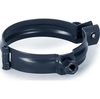 okap Objímka M10 pro okapový svod EVROMAT 80 mm pozinkovaná lakovaná RAL 7016 antracit