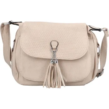 Kabelka Dámská koženková kabelka s výraznou klopou Gallina, béžová