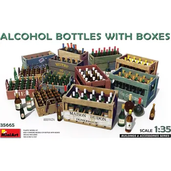 Plastikový model Miniart 1/35 Alcohol Bottles w/Boxes