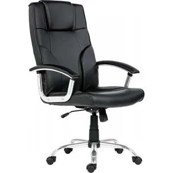 Kancelářské křeslo MIAMI PLUS — ekokůže, černá, nosnost 130 kg