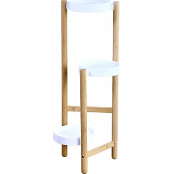 Stojan na květiny Kesper 17275 28 x 34 x 70 bílý/bambus