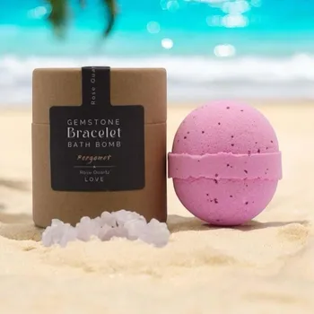bomba do koupele Šumivá bomba do koupele s náramkem ze vzácných kamenů (Růženín)