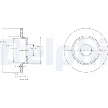 Brzdový kotouč Brzdový kotouč DELPHI BG3673