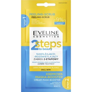 Pleťové sérum Eveline Cosmetics 2 Steps to Beauty hydratační a rozjasňující dvoufázová péče 2x4ml