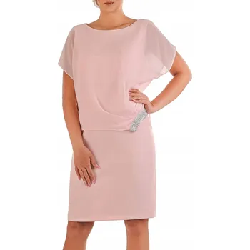 Dámské šaty Carla Moreno koktejlové šaty šifonové midi velikost 44