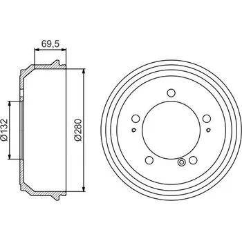 Brzdový buben Brzdový buben BOSCH 0 986 477 169