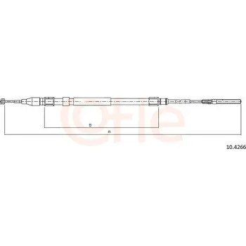 Brzdový systém Tažné lanko, parkovací brzda COFLE 10.4266