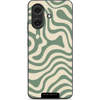 Pouzdro na mobilní telefon Lesklý kryt Mobiwear Glossy - Realme Note 60 - GA57G Zelené a béžové zkrouceniny (Prémiové lesklé pouzdro, obal, kryt Mobiwear Glossy na mobil Realme Note 60 - GA57G Zelené a béžové zkrouceniny, materiál Plast + TPU silikon - krytí po všech stranách,)
