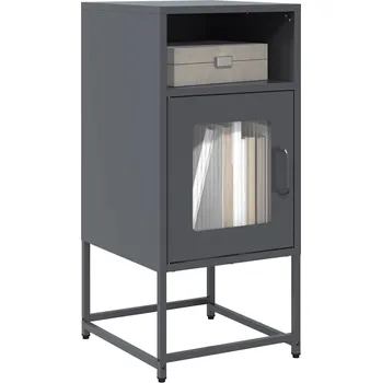 Noční stolek vidaXL Noční stolek 36x39x78 cm ocel válcovaná za studena [853410] Barva: antracitová