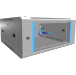 Nástěnná rack skříň 4U 600 × 600 se skleněnými dveřmi