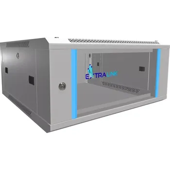 Rozvaděč Nástěnná rack skříň 4U 600 × 600 se skleněnými dveřmi