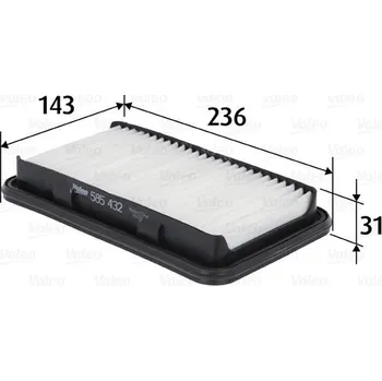 Vzduchový filtr Vzduchový filtr VALEO 585432