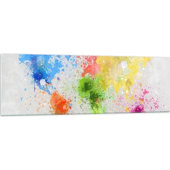 Obraz Velký skleněný obraz do obýváku 160x50 mapa světa moderní fotoobraz