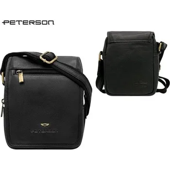 Elegantní černá kožená taška Peterson