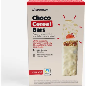 DECATHLON Cereální tyčinky lesní plody s polevou z bílé čokolády 10 kusů