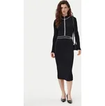 KARL LAGERFELD Úpletové šaty A1W13027 Černá Slim Fit S