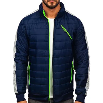 Tmavě modrá pánská prošívaná přechodová bunda Bolf 8M909 - M