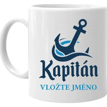 Žertovný předmět Kapitán (jméno) - hrnek s potiskem - personalizovaný produkt