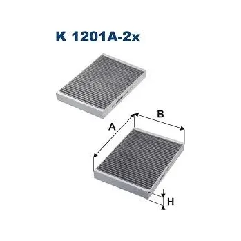 Ventilátor topení a klimatizace Filtr, vzduch v interiéru FILTRON K 1201A-2x