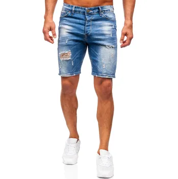 Pánské kraťasy Tmavě modré pánské džínové kraťasy Bolf 0584 - 31/M