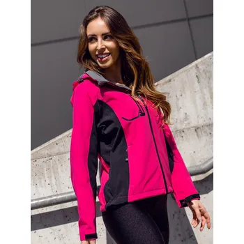 Růžová dámská přechodová softshellová bunda Bolf 3077 - 2XL