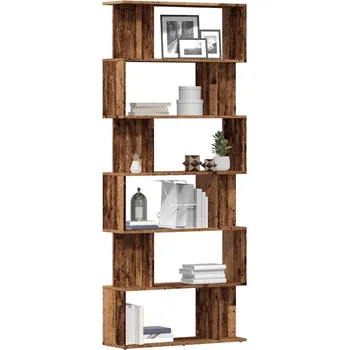 Knihovna vidaXL Knihovna/zástěna do pokoje 80 x 24 x 192 cm dřevotříska [800096] Barva: Staré dřevo
