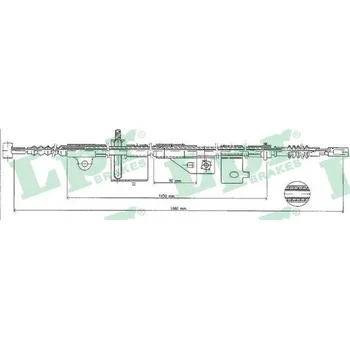 Auto-moto Tažné lanko, parkovací brzda LPR C0498B