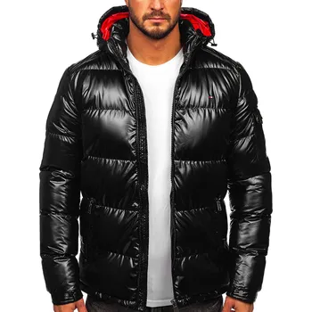 Pánská parka Černá pánská sportovní přechodová prošívaná bunda Bolf EX2138 - 2XL