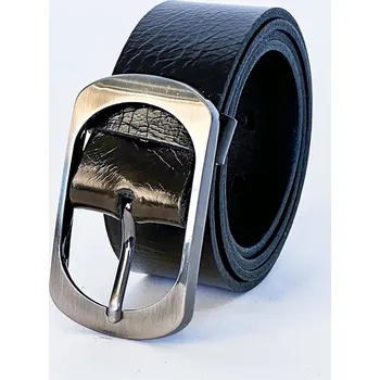 Opasek Dámský kožený pásek DM-3,5-24-014 černý, Obvod pasu / celková délka pásku 105cm