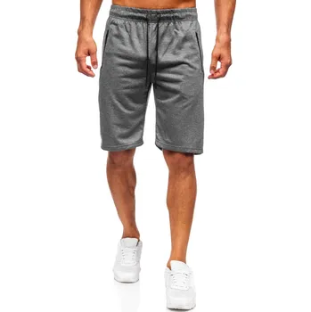Oblečení a móda Grafitové pánské teplákové kraťasy Bolf JX808 - 2XL