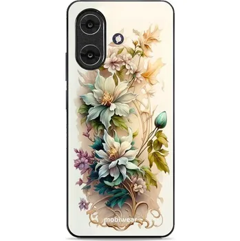 Pouzdro na mobilní telefon Lesklý kryt Mobiwear Glossy - Realme Note 60 - G014G Krémové květy (Prémiové lesklé pouzdro, obal, kryt Mobiwear Glossy na mobil Realme Note 60 - G014G Krémové květy, materiál Plast + TPU silikon - krytí po všech stranách, neošoupatelný potisk, tenké)