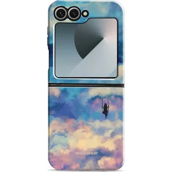 Pouzdro na mobilní telefon Odolný obal Mobiwear Elite Pro - Samsung Galaxy Z Flip 6 - ER09E Dívka na houpačce v oblacích (Odolné pouzdro, obal kryt Mobiwear Elite Pro - maximální ochrana mobilu, zesílené hrany, přesné výřezy, pohodlné držení, odolná grafika, kvalitní materiály)