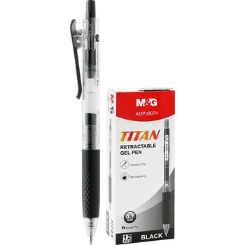 Pero gelové M&G TITAN hrot 0,7mm - černá náplň