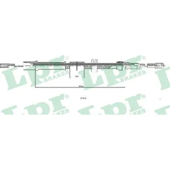 Lanko parkovací brzdy Tažné lanko, parkovací brzda LPR C0455B