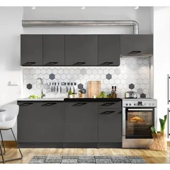 Kuchyňská linka Kuchyňská linka Lina 180/240cm grafit šedá